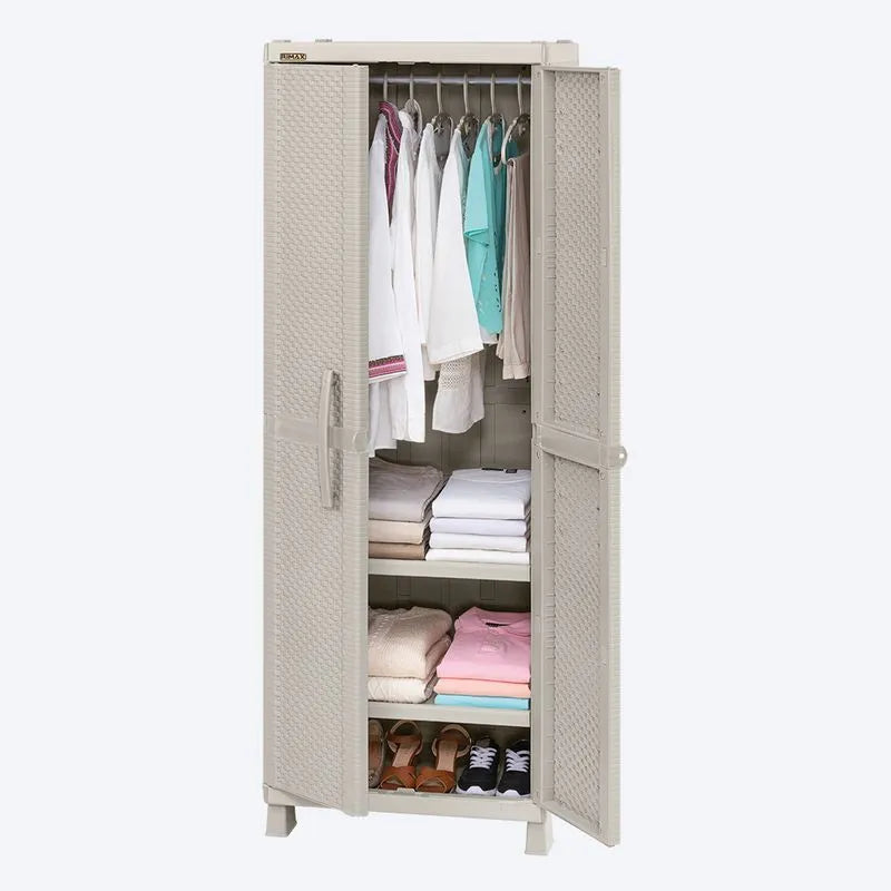 ARMARIO GRANDE P/ROPA RATTAN TAUPE