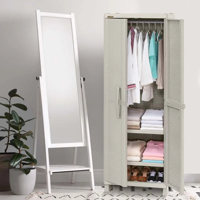 ARMARIO GRANDE P/ROPA RATTAN TAUPE
