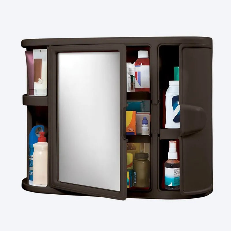 BOTIQUIN P/BAÑO C/ESPEJO WENGUE