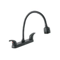 Mezcladora 8" p/fregadero, flexible, palanca, negro, AQUA
