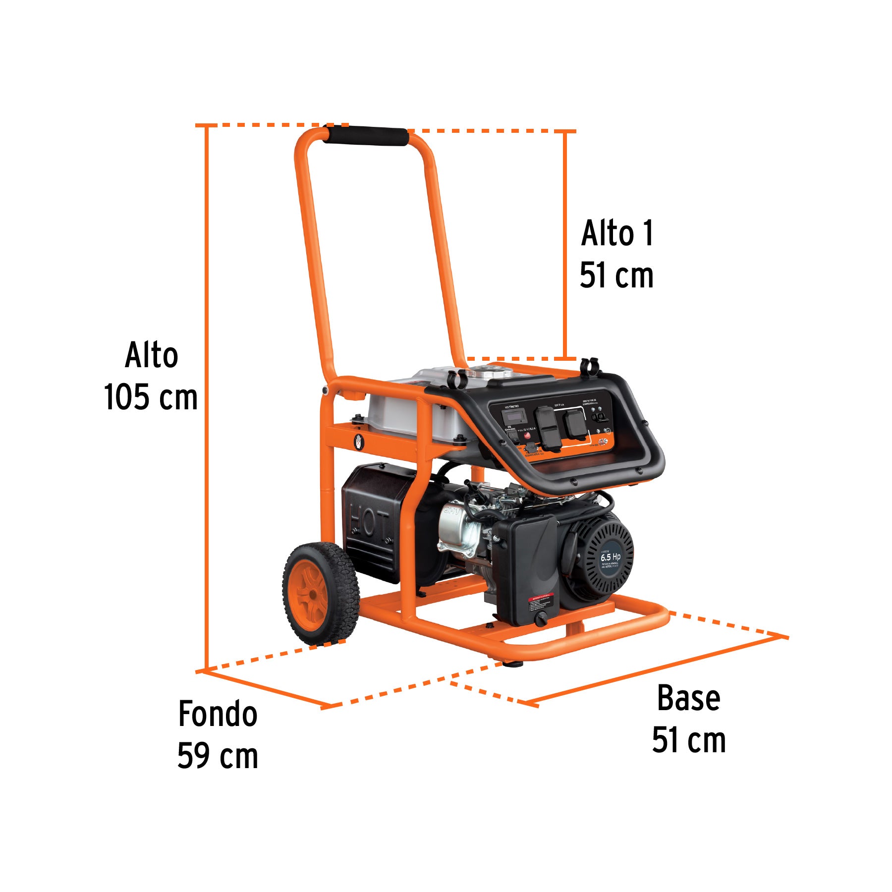 Generador portátil 2.5 kW motor a gasolina, TRUPER