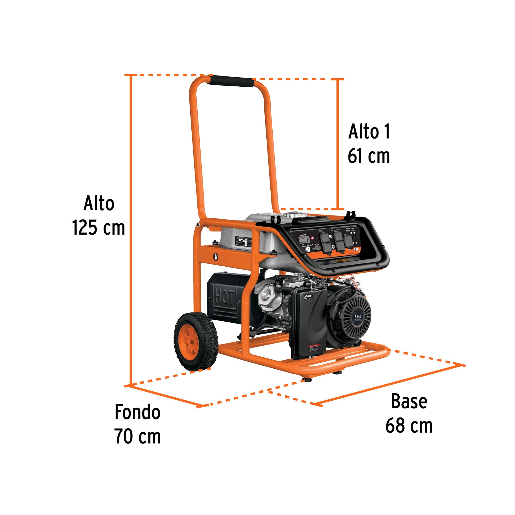 Generador portátil 5.5 kW motor a gasolina, TRUPER