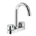 Mezcladora 4" para lavabo, barra de cuello, cartucho cerámico