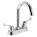 Mezcladora 4" para lavabo, barra de cuello, palancas manerales