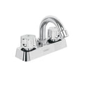 Mezcladora 4" lavabo, ABS, cuello curvo, hexagonal, BASIC