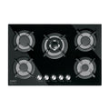 Parrilla gas empotrable 75cm, 5 quem, vidrio negro, RIVIERA
