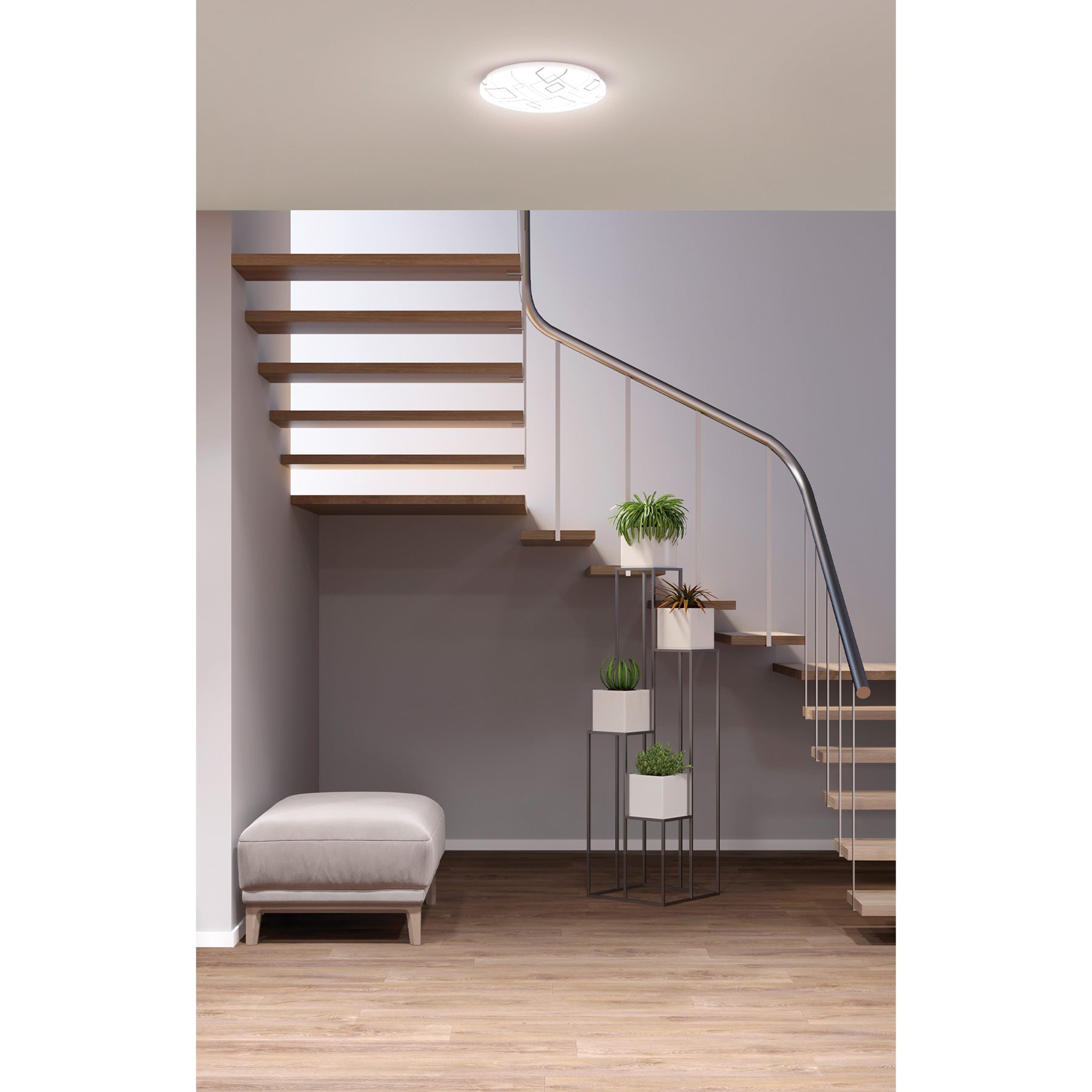 Luminario LED plafón decorativo 8W 6500K, cuadros, BASIC