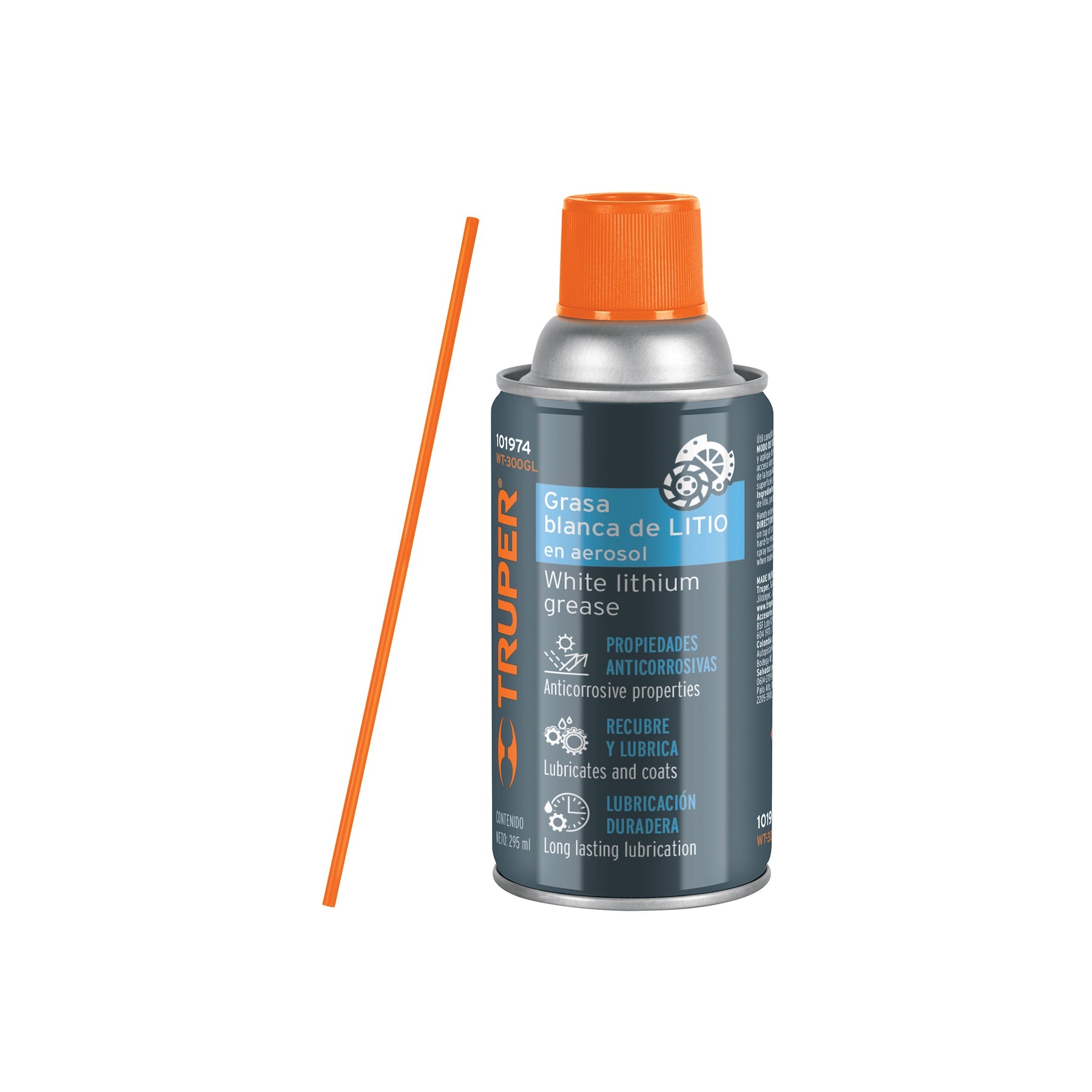 Grasa blanca de litio en aerosol 295 ml, Truper
